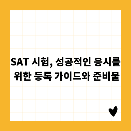 SAT 시험, 성공적인 응시를 위한 등록 가이드와 준비물