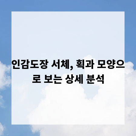 인감도장 서체, 획과 모양으로 보는 상세 분석