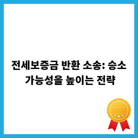 전세보증금 반환 소송: 승소 가능성을 높이는 전략