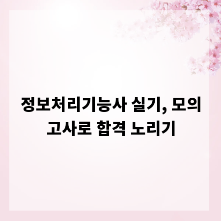 정보처리기능사 실기, 모의고사로 합격 노리기