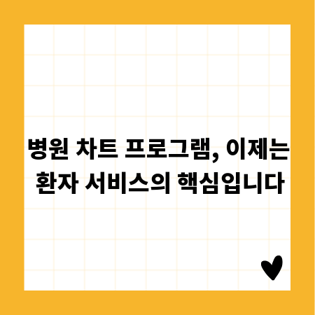 병원 차트 프로그램, 이제는 환자 서비스의 핵심입니다