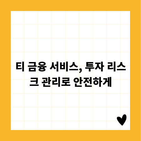 티 금융 서비스, 투자 리스크 관리로 안전하게