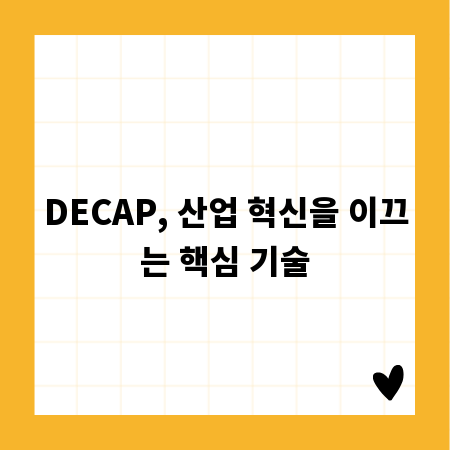 DECAP, 산업 혁신을 이끄는 핵심 기술