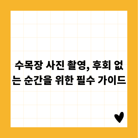 수목장 사진 촬영, 후회 없는 순간을 위한 필수 가이드