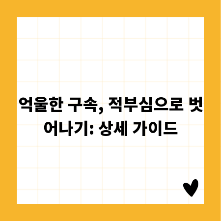 억울한 구속, 적부심으로 벗어나기: 상세 가이드