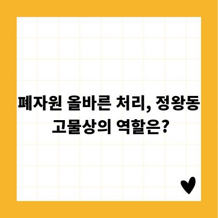 폐자원 올바른 처리, 정왕동 고물상의 역할은?