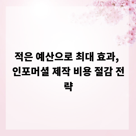 적은 예산으로 최대 효과, 인포머셜 제작 비용 절감 전략