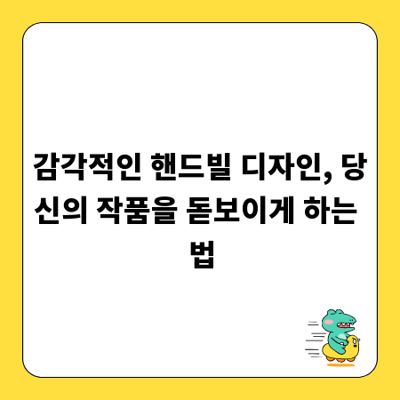 감각적인 핸드빌 디자인, 당신의 작품을 돋보이게 하는 법