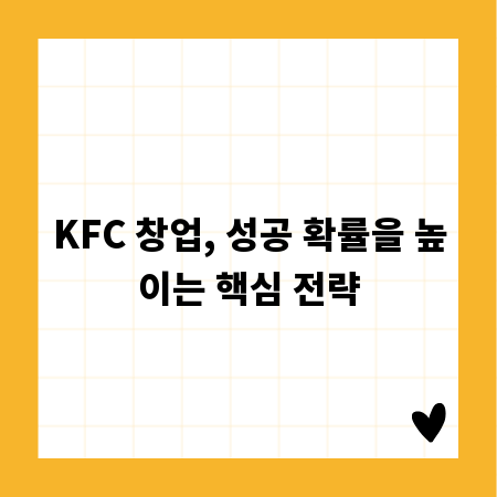 KFC 창업, 성공 확률을 높이는 핵심 전략