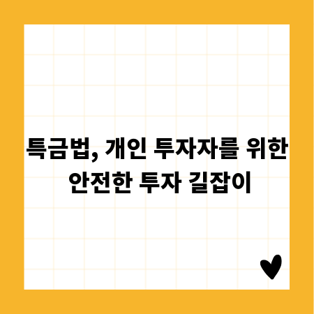 특금법, 개인 투자자를 위한 안전한 투자 길잡이