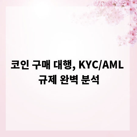 코인 구매 대행, KYC/AML 규제 완벽 분석