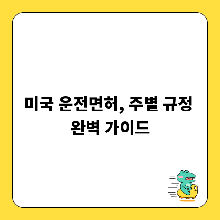 미국 운전면허, 주별 규정 완벽 가이드