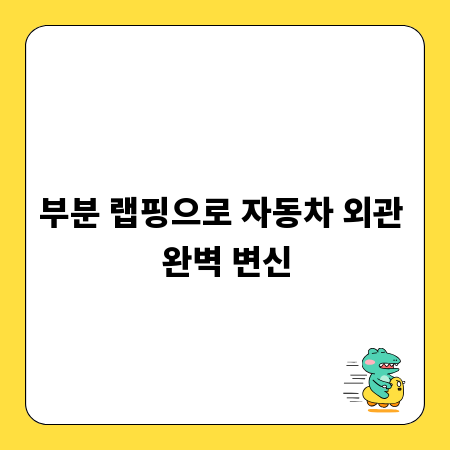 부분 랩핑으로 자동차 외관 완벽 변신