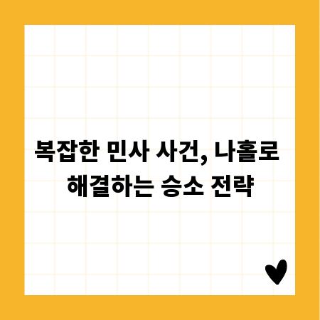 복잡한 민사 사건, 나홀로 해결하는 승소 전략