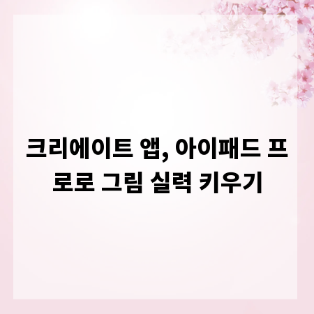 크리에이트 앱, 아이패드 프로로 그림 실력 키우기