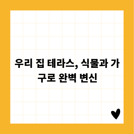 우리 집 테라스, 식물과 가구로 완벽 변신