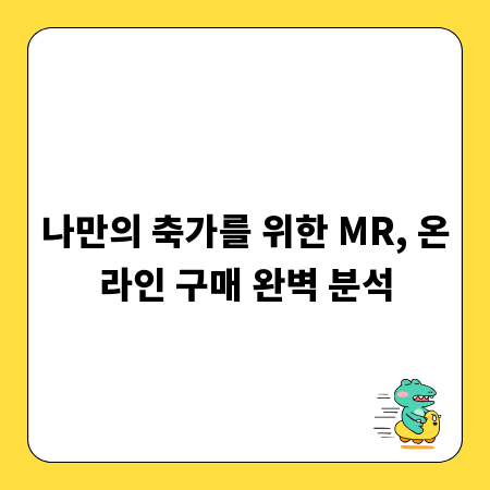 나만의 축가를 위한 MR, 온라인 구매 완벽 분석