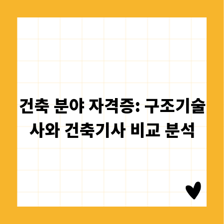 건축 분야 자격증: 구조기술사와 건축기사 비교 분석